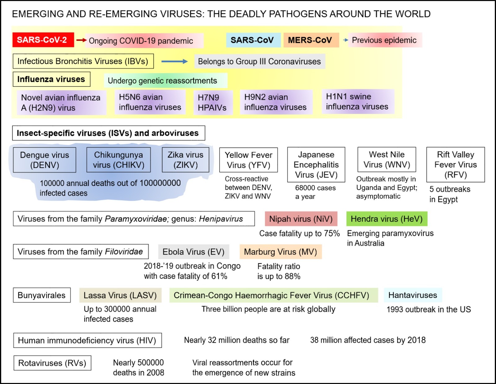 Emerging Viruses Besides the Severe Acute Respiratory Syndrome Coronavirus 2 (SARS-CoV-2)