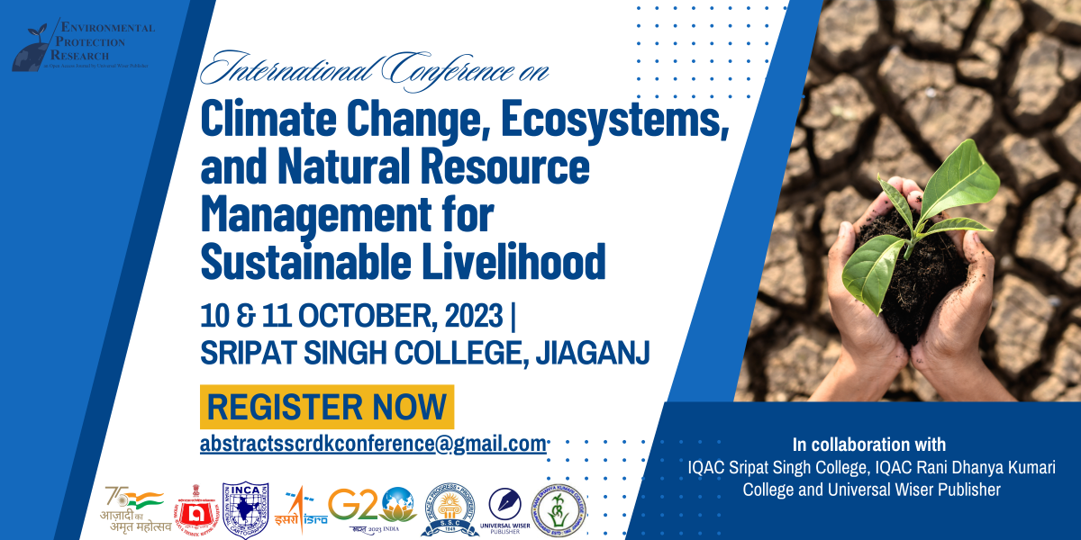 International Conference on Climate Change, Ecosystems, and Natural Resource Management for Sustainable Livelihood 2023
